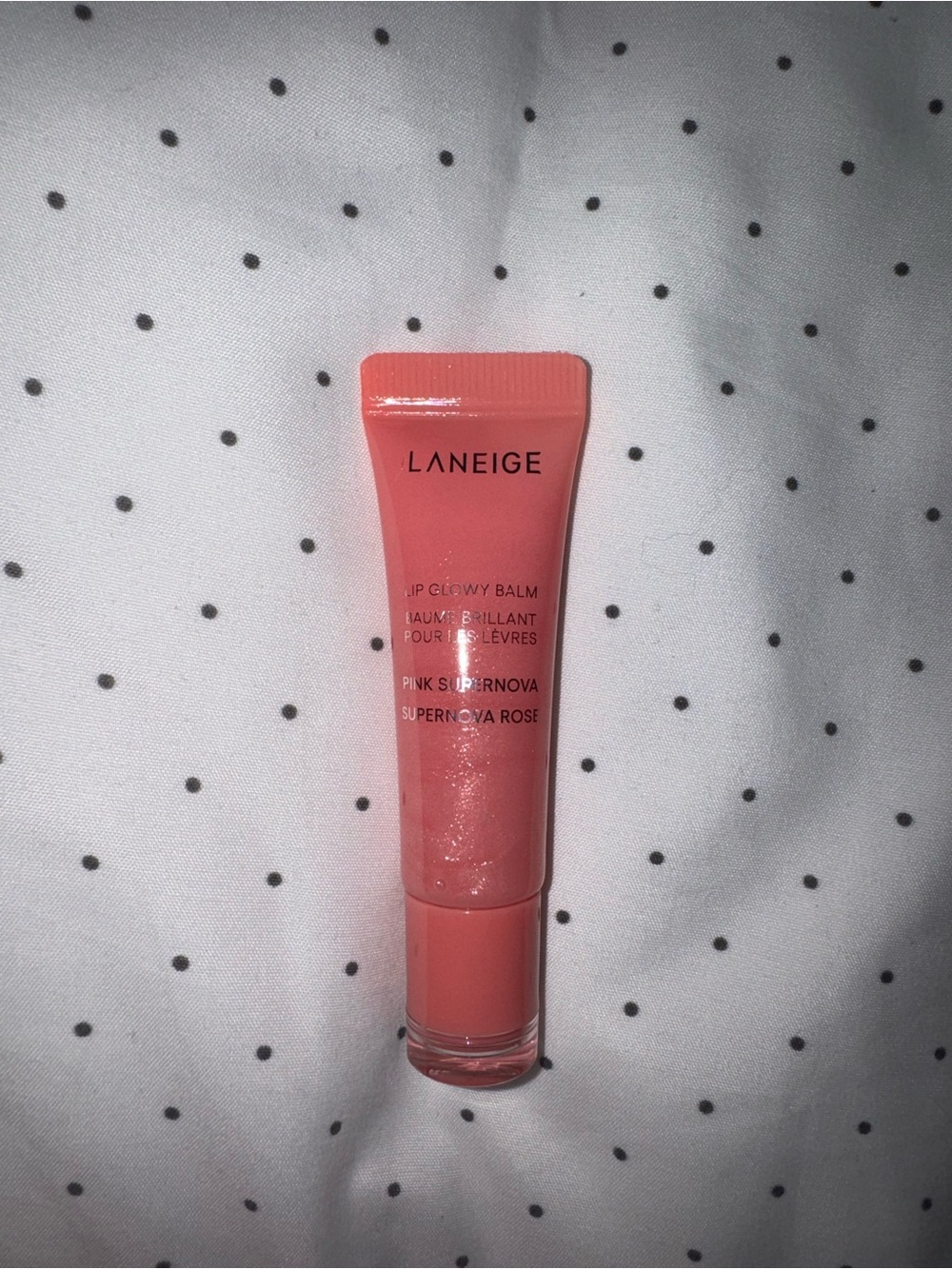 LANEIGE Pink Lip Glowy Balm - Shimmery Pink Tube